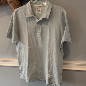 Rag & Bone Standard Issue Men's Casual Polo Shirt - Light Blue